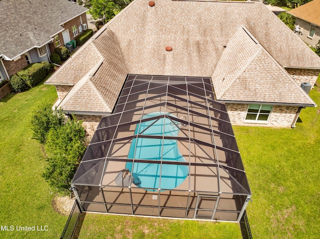7528 Crooked Stick Dr, Diamondhead, MS 39525 - aerial view of property and surrounding area featuring a pool