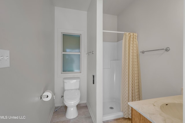 7528 Crooked Stick Dr, Diamondhead, MS 39525 - full bath with curtained shower, vanity, and tile patterned flooring