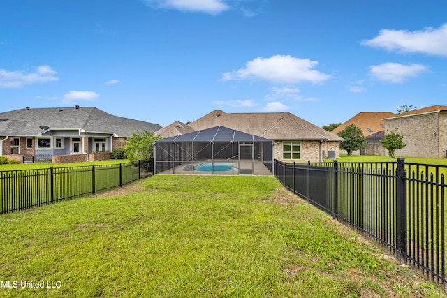 7528 Crooked Stick Dr, Diamondhead, MS 39525 - fenced backyard with a lanai