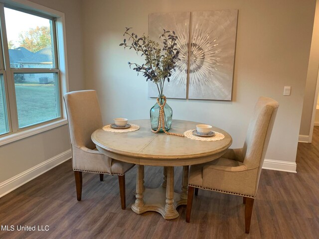 dining room featuring dark hardwood / wood-style floors