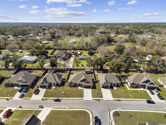 drone / aerial view featuring a residential view