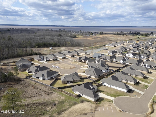 drone / aerial view featuring a residential view