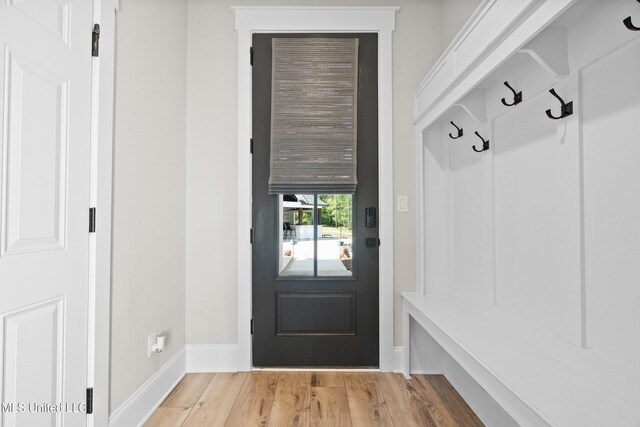 4270 Sunset Rd, Nesbit, MS 38651 - mudroom featuring light wood-style flooring and baseboards