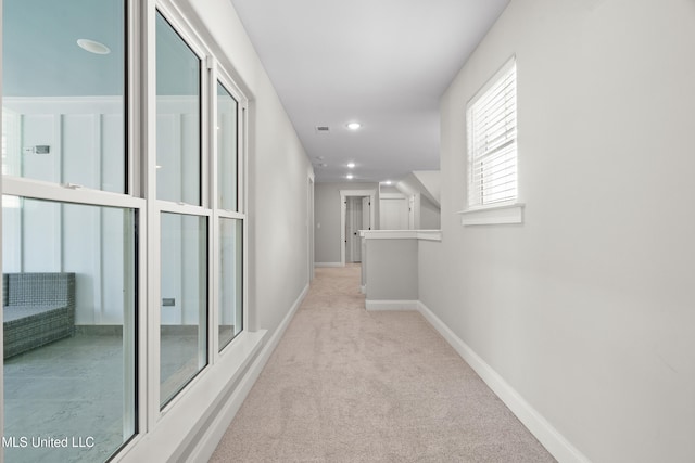 4270 Sunset Rd, Nesbit, MS 38651 - corridor featuring visible vents, recessed lighting, carpet flooring, and baseboards