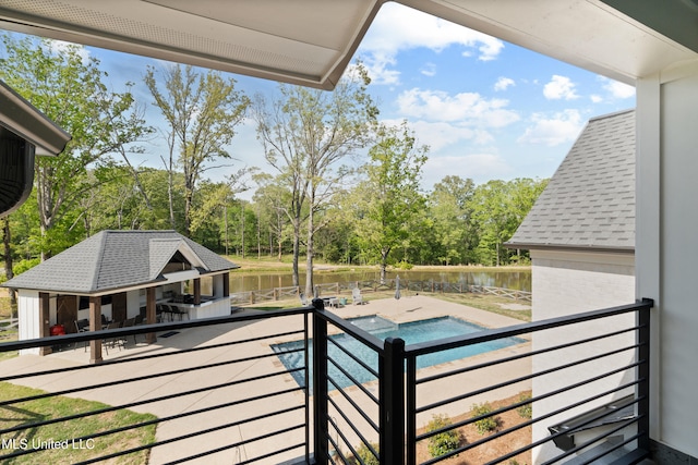 4270 Sunset Rd, Nesbit, MS 38651 - balcony featuring a water view and a patio area