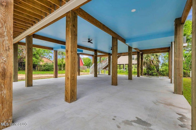 414 Shell St, Biloxi, MS 39530 - view of patio with stairs and ceiling fan