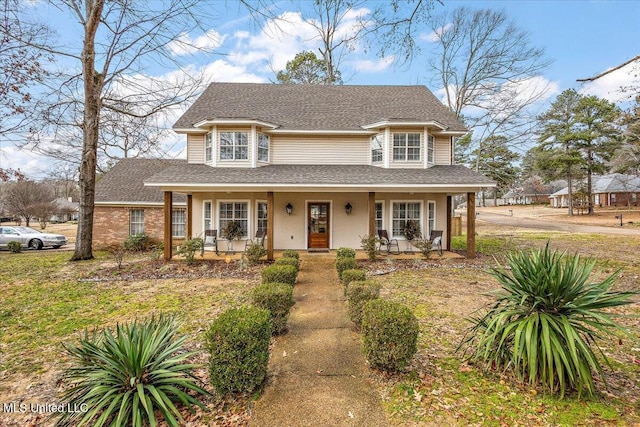 view of front facade with covered porch