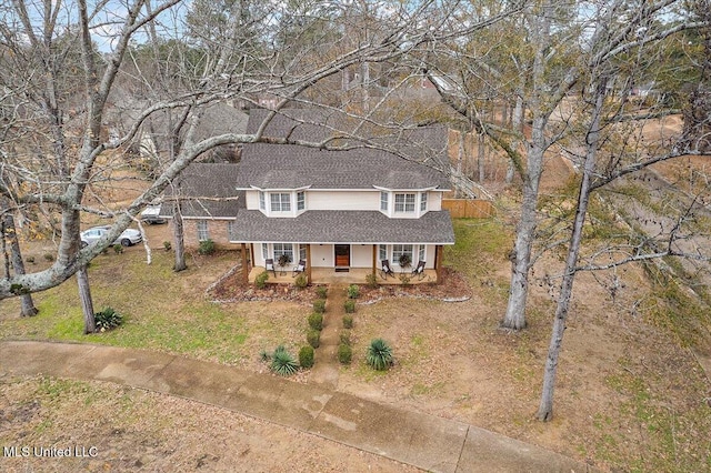 view of front of house featuring covered porch