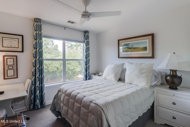 2421 Beachview Dr Unit D07, Ocean Springs, MS 39564 - carpeted bedroom featuring a ceiling fan