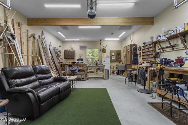 6416 Oliwa Pl, Diamondhead, MS 39525 - garage with a workshop area