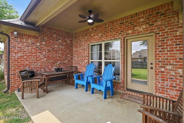 159 Stillhouse Creek Dr, Madison, MS 39110 - view of patio / terrace with a ceiling fan