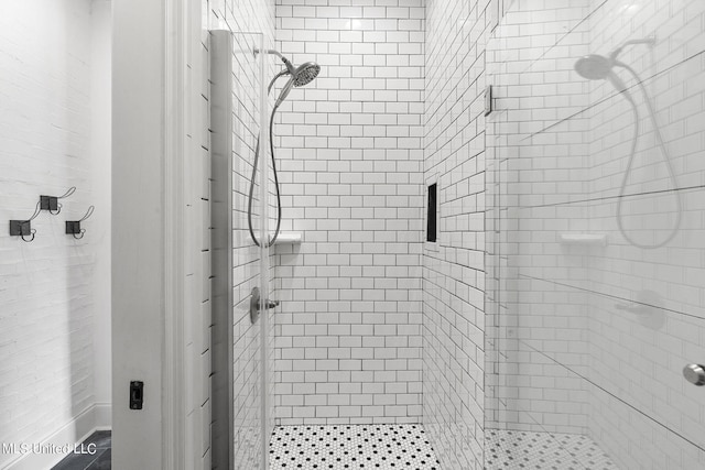 bathroom with walk in shower