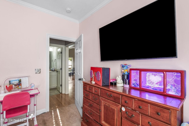 169 Beechwood Cir, Pearl, MS 39208 - bedroom with ornamental molding and light colored carpet