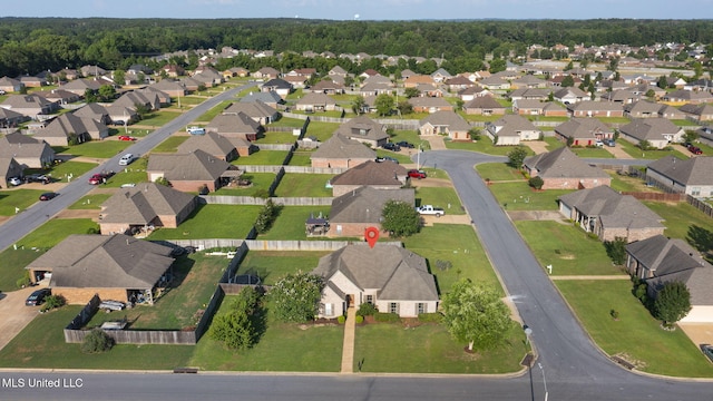 169 Beechwood Cir, Pearl, MS 39208 - aerial overview of property's location with nearby suburban area
