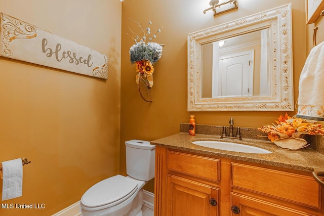 4655 Bonne Terre Dr, Nesbit, MS 38651 - half bath featuring vanity, toilet, and baseboards