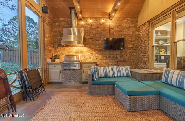 4655 Bonne Terre Dr, Nesbit, MS 38651 - sunroom with plenty of natural light and beam ceiling