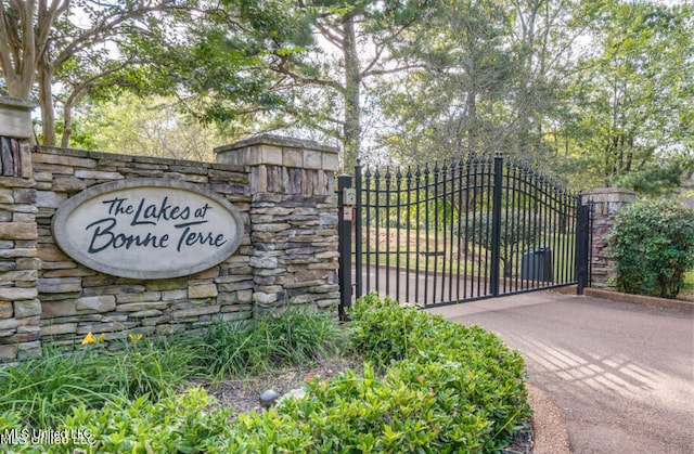 view of community sign