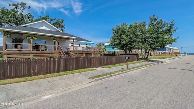 exterior space with a porch