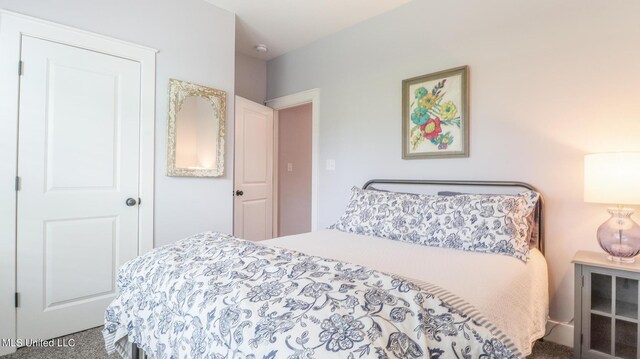 view of carpeted bedroom