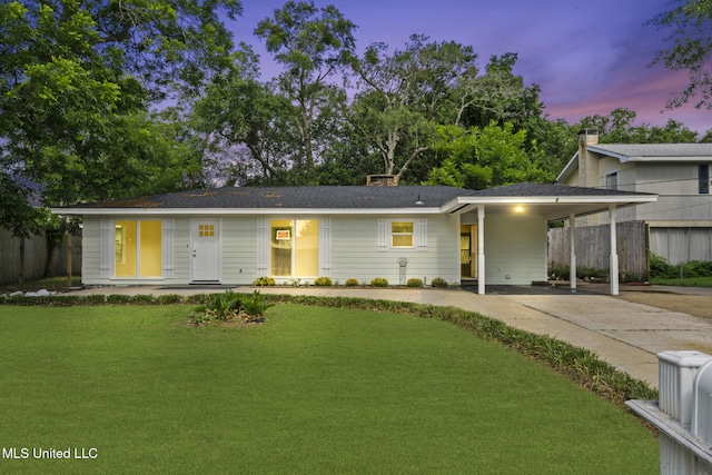 122 Carroll Ave, Long Beach, MS 39560 - view of front of property with driveway and a carport