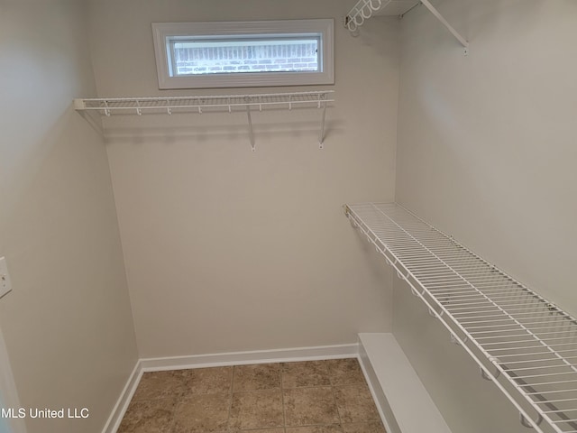 view of walk in closet