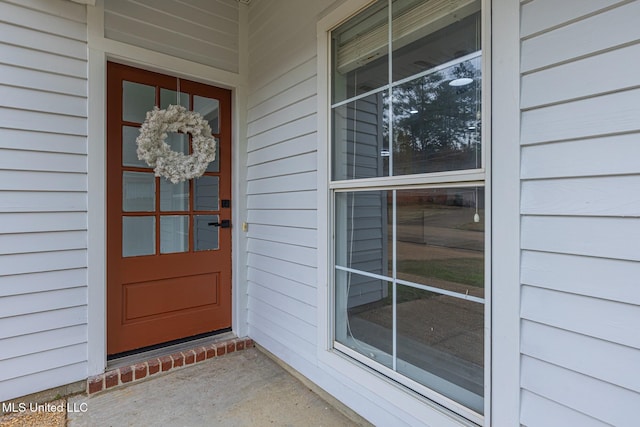 view of exterior entry