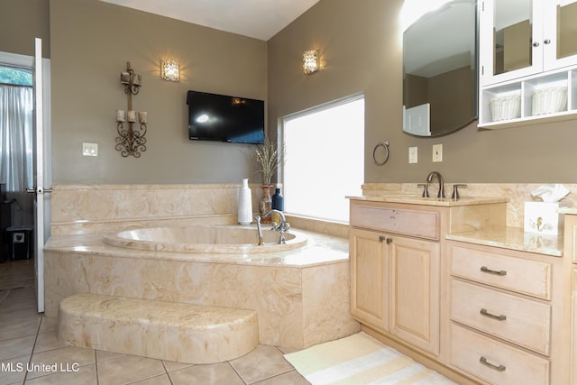 701 S Hill Ct, Biloxi, MS 39532 - full bathroom featuring vanity, tile patterned flooring, and a bath