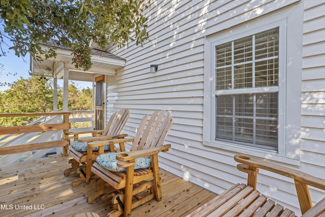 view of wooden deck