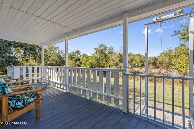 view of wooden deck