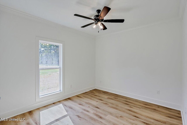 1025 Mullican Rd, Florence, MS 39073 - unfurnished room featuring crown molding, light wood finished floors, and baseboards