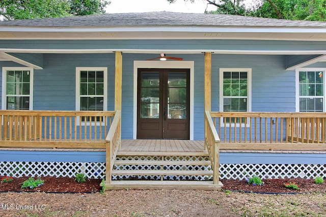 305 First Ave, New Augusta, MS 39462 - property entrance featuring a porch and a shingled roof