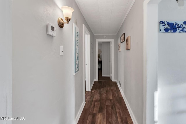 1264 28th St, Gulfport, MS 39501 - hallway with dark wood finished floors and baseboards