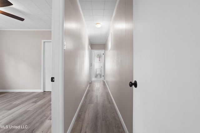 157 Saint Charles Ave, Biloxi, MS 39530 - corridor with wood finished floors and crown molding