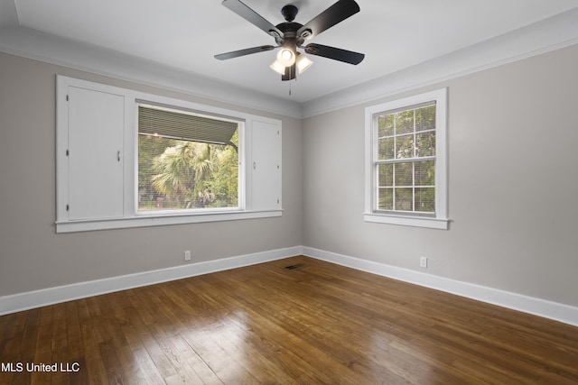 157 Saint Charles Ave, Biloxi, MS 39530 - unfurnished room with hardwood / wood-style flooring and a ceiling fan
