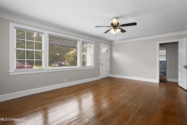 157 Saint Charles Ave, Biloxi, MS 39530 - spare room with ceiling fan and hardwood / wood-style floors