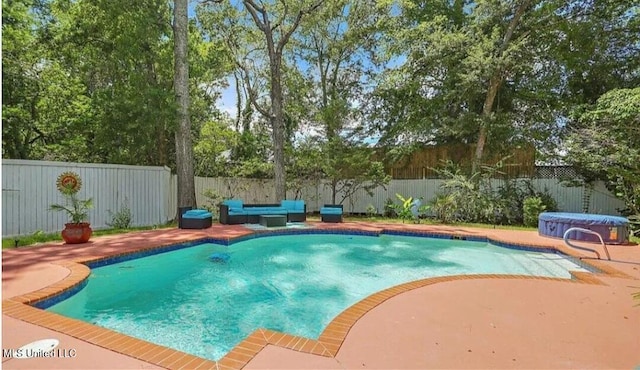 47 Avery Cir, Jackson, MS 39211 - view of pool featuring a patio area and a fenced backyard