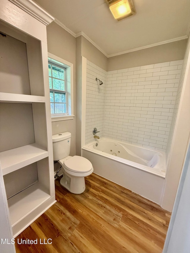 119 Chinquipin Ln, Florence, MS 39073 - full bath with ornamental molding, wood finished floors, and tub / shower combination