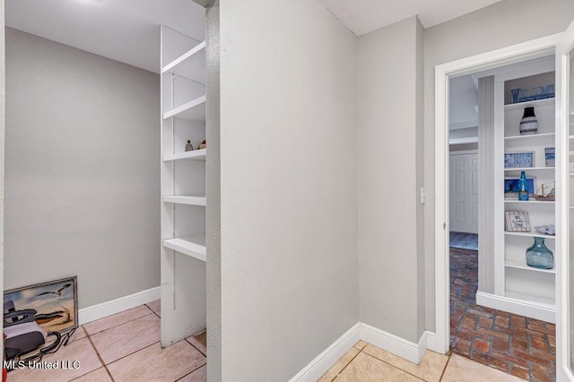 interior space with light tile patterned flooring