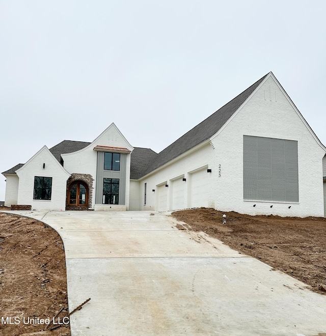 view of front of home featuring a garage