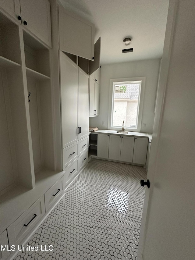 mudroom with sink