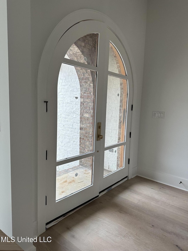 entryway featuring light hardwood / wood-style flooring