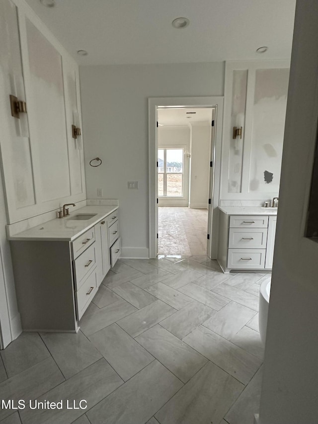 bathroom with vanity