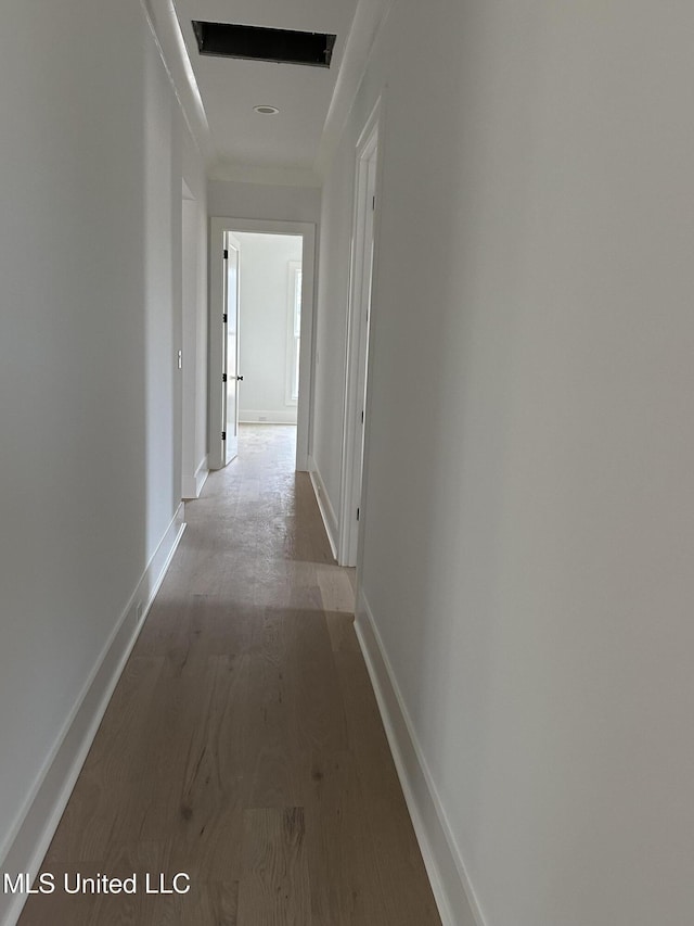 hall featuring hardwood / wood-style floors