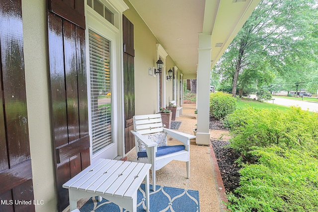 view of patio / terrace with a porch