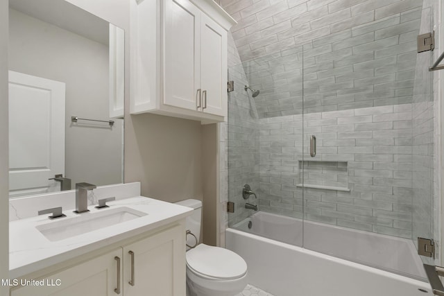 9 Sanctuary Ln, Sumrall, MS 39482 - full bath featuring toilet, combined bath / shower with glass door, and vanity