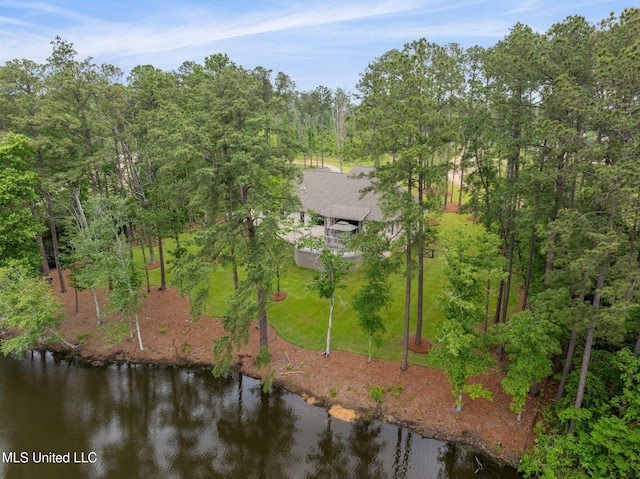 9 Sanctuary Ln, Sumrall, MS 39482 - drone / aerial view with a water view
