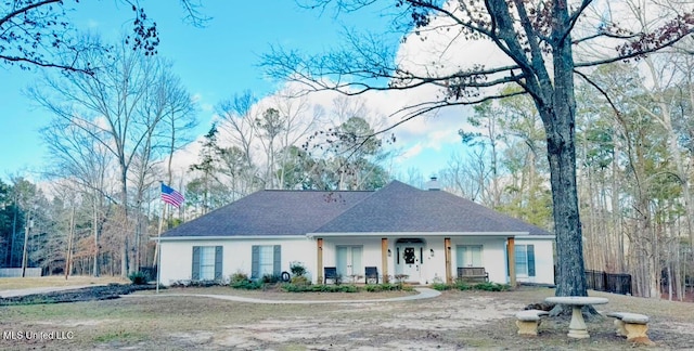 view of front of home with a porch