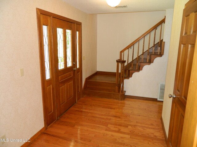 entryway featuring light hardwood / wood-style flooring