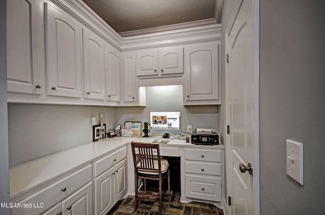 312 Faith Way, Brandon, MS 39042 - office area featuring built in study area and crown molding