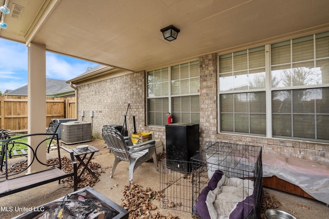 view of patio with cooling unit